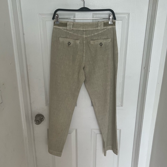 Sundance Quinn Button Front Linen Blend Slouchy Beige Pants Sz 0 Petite Boho - Picture 3 of 8